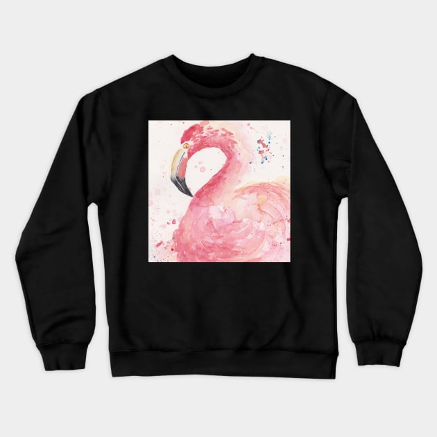 watercolour flamingo Crewneck Sweatshirt by Kimmygowland